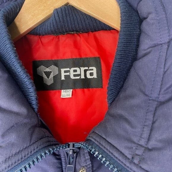 FERA 80’s vintage mens retro ski jacket blue and red size size 44L - Picture 9 of 16